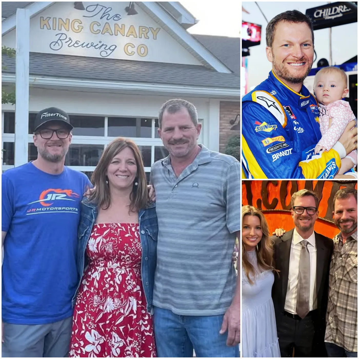 Dale Earnhardt Jr. and wife Amy Earnhardt look happy as they spend time with family.