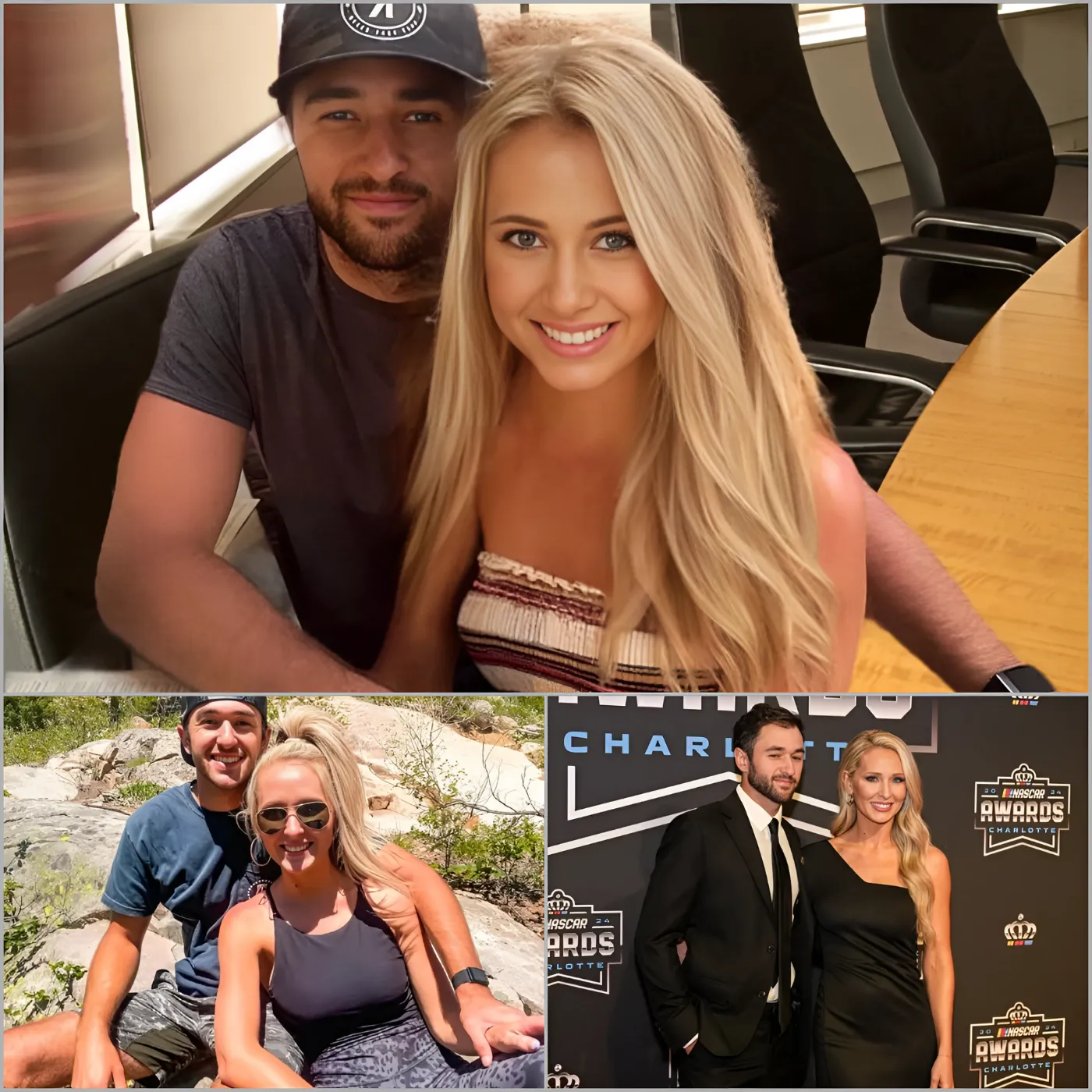 Chase Elliott and Ashley Anderson pose together, but does the community truly believe in their love